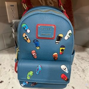 Sold out Pixar loungefly sandal backpack